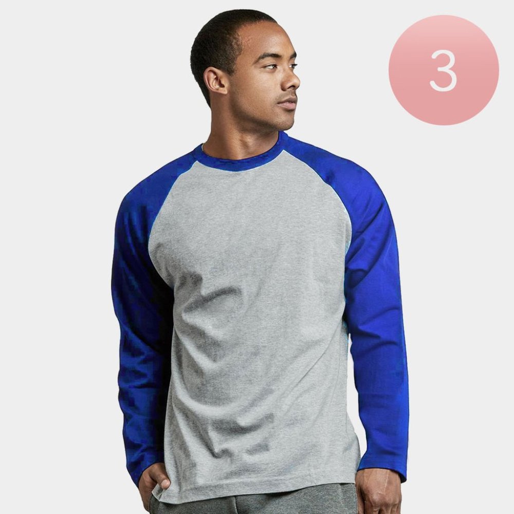 • 3PCS - Men's Raglan T-Shirts